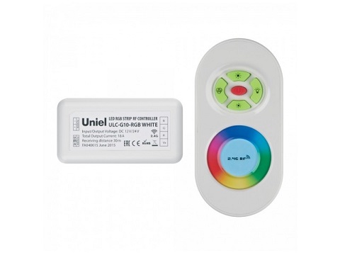 Контроллер для RGB светодиодной ленты Uniel ULC-G10-RGB WHITE 12/24В ПДУ фото Контроллер для RGB светодиодной ленты Uniel ULC-G10-RGB WHITE 12/24В ПДУ картинка